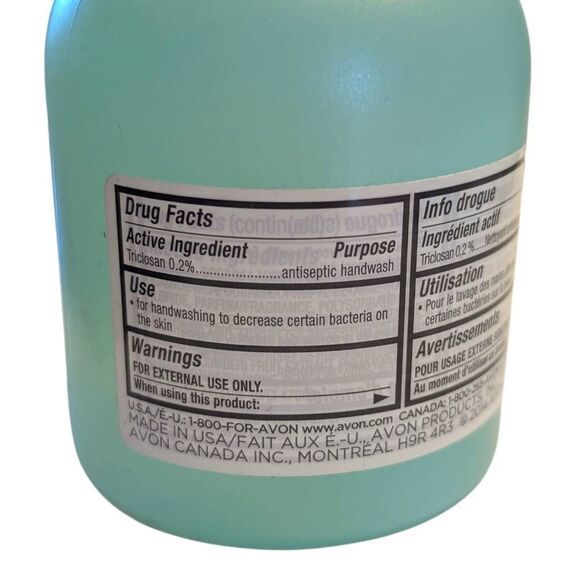 Avon Naturals Fresh Cucumber & Melon Antibacterial Hand Soap 8.4 fl oz Pump - Picture 4 of 6